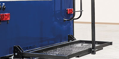 2019 Venture RV Stratus SR271VRS Travel Trailer Exterior Rack Shown in Indigo Blue