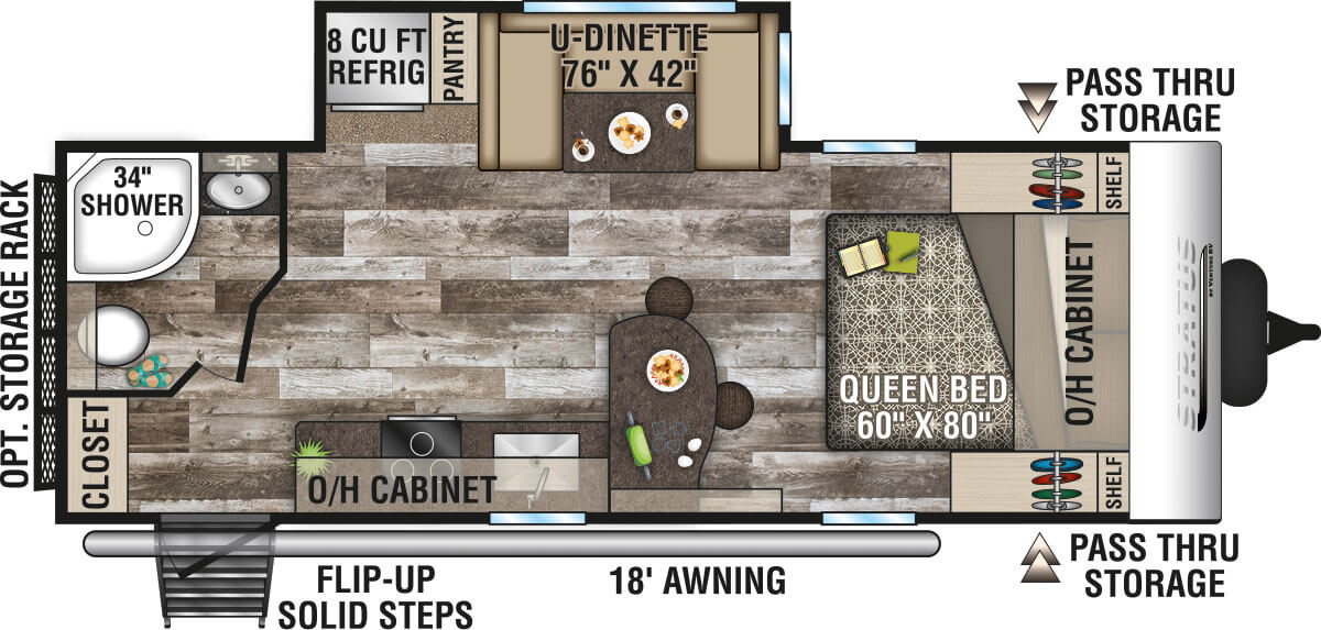 2020 Venture RV Stratus SR231VRB Travel Trailer Floorplan