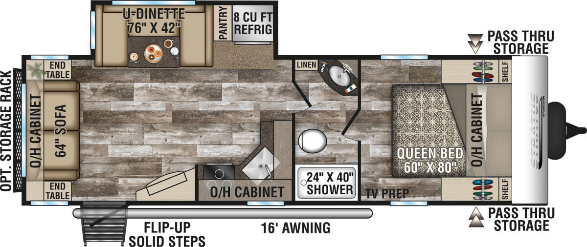 2020 Venture RV Stratus SR261VRL Travel Trailer Floorplan