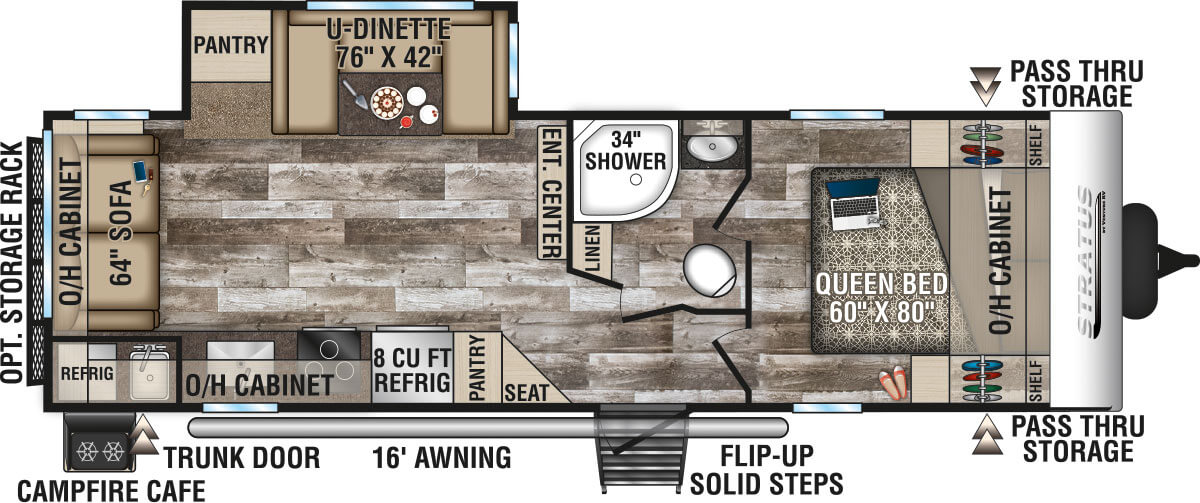 2020 Venture RV Stratus SR271VRS Travel Trailer Floorplan