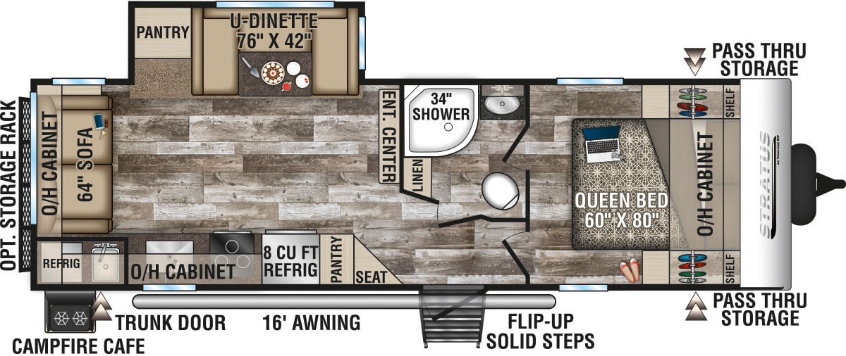 2020 Venture RV Stratus SR271VRS Travel Trailer Floorplan