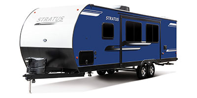 2020 Venture RV Stratus SR281VBH Travel Trailer Exterior Front 3-4 Off Door Side