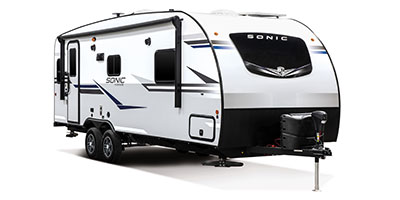 2021 Venture RV Sonic SN231VRL Travel Trailer Exterior Front 3-4 Door Side