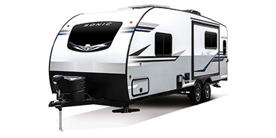 2021 Venture RV Sonic SN231VRL Travel Trailer Exterior Front 3-4 Off Door Side