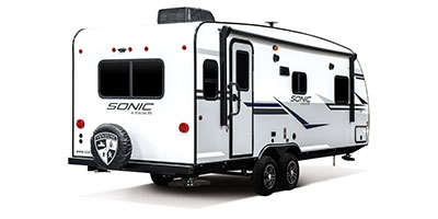 2021 Venture RV Sonic SN231VRL Travel Trailer Exterior Rear 3-4 Door Side