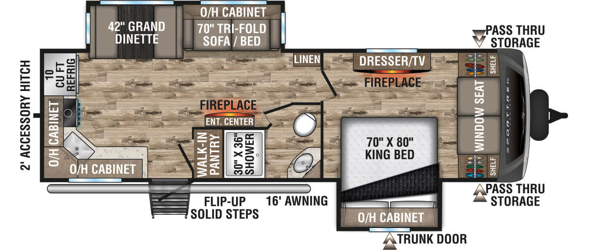 2021 Venture RV SportTrek Touring Edition STT272VRK Travel Trailer Floorplan