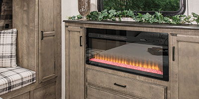 2023 Venture RV SportTrek Touring Edition STT343VIB Travel Trailer Bedroom Fireplace