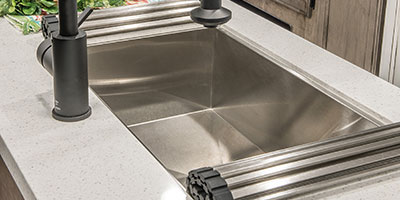 2023 Venture RV SportTrek Touring Edition STT343VIB Travel Trailer Kitchen Sink