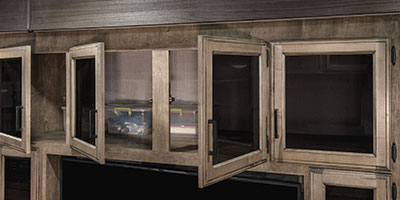 2023 Venture RV SportTrek Touring Edition STT343VIK Travel Trailer Entertainment Center Cabinets