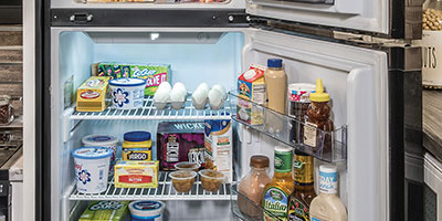2023 Venture RV SportTrek ST327VIK Travel Trailer Refrigerator
