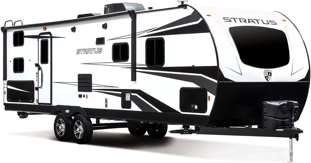 2022 Venture RV Stratus SR281VBH Travel Trailer Exterior Arctic White