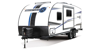 2022 Venture RV Sonic X SN220VRBX Travel Trailer Exterior Front 3-4 Off Door Side