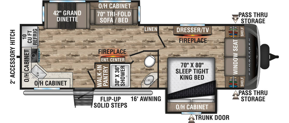 2022 Venture RV SportTrek Touring Edition STT272VRK Travel Trailer Floorplan