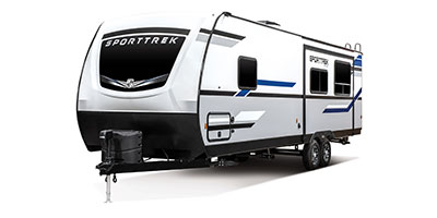 2022 Venture RV SportTrek ST291VRK Travel Trailer Exterior Front 3-4 Off Door Side