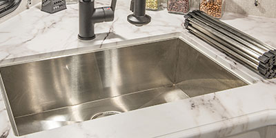 2023 Venture RV SportTrek ST291VRK Travel Trailer Kitchen Sink Cover Open