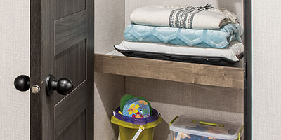 2023 Venture RV SportTrek ST327VIK Travel Trailer Bunk Area Closet