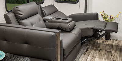 2023 Venture RV SportTrek ST327VIK Travel Trailer Theater Seating Left Reclined