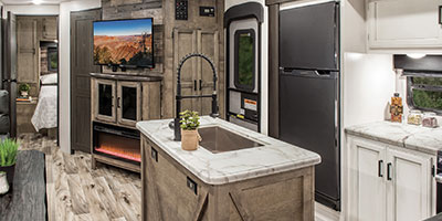 2023 Venture RV SportTrek ST333VIK Travel Trailer Kitchen Island
