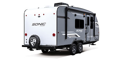 2023 Venture RV Sonic SN190VRB Travel Trailer Exterior Rear 3-4 Door Side