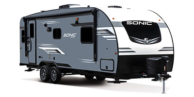 2023 Venture RV Sonic SN231VRL Travel Trailer Exterior Front 3-4 Door Side