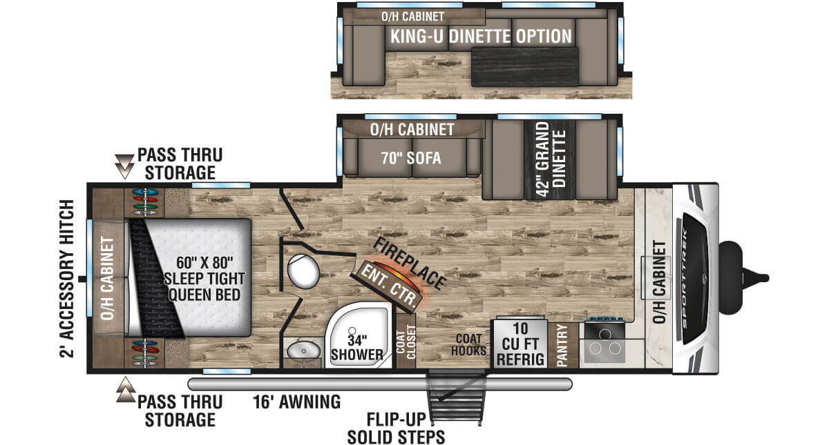 2023 Venture RV SportTrek ST251VFK Travel Trailer Floorplan