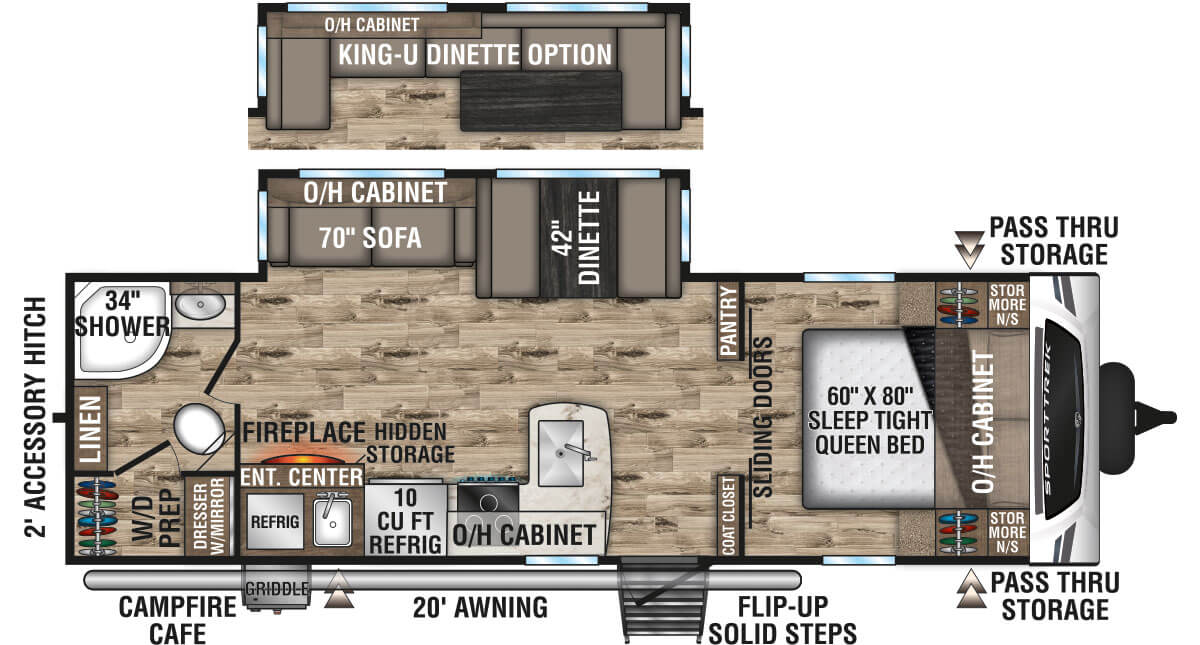 2023 Venture RV SportTrek ST271VMB Travel Trailer Floorplan