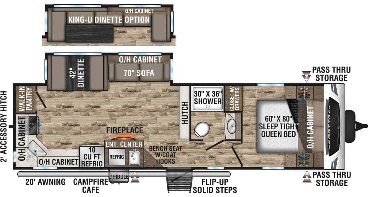 2023 Venture RV SportTrek ST291VRK Travel Trailer Floorplan