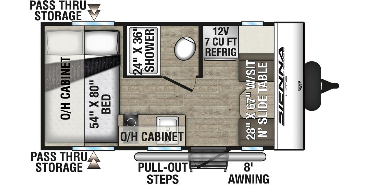 2026 Venture RV Sienna Lite SA140VFD Travel Trailer Floorplan
