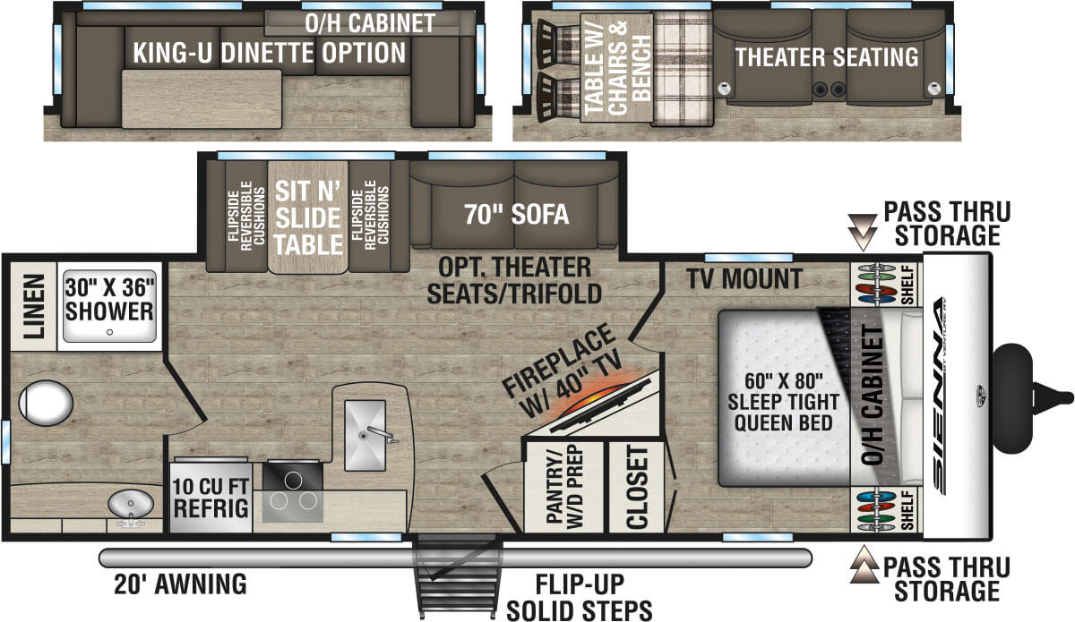 2026 Venture RV Sienna SA251VRB Travel Trailer Floorplan