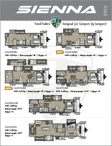 2026 Venture RV Sienna Travel Trailers Flyer