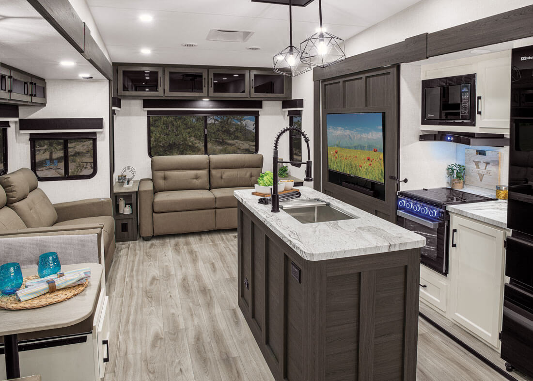 2026 Venture RV SportTrek STF303VIK All New Fifth Wheel Kitchen