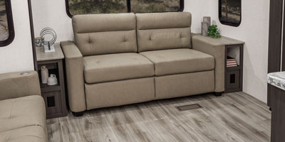 2026 Venture RV SportTrek STF303VIK Fifth Wheel Living Room Tri-Fold Sofa