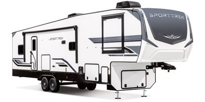 2026 Venture RV SportTrek STF312VTB Fifth Wheel Exterior Front 3-4 Door Side