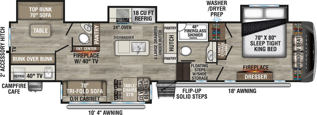 2026 Venture RV SportTrek Touring Edition STTF354VBH Fifth Wheel Floorplan