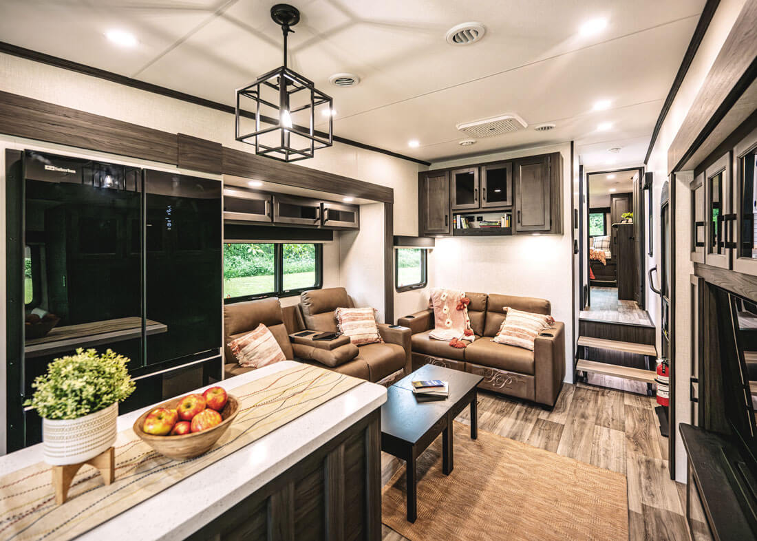 2026 Venture RV SportTrek Touring Edition STTF353VRK Fifth Wheel Living Room