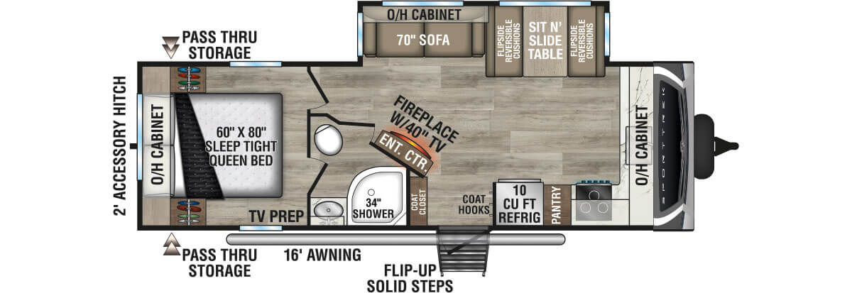 2026 Venture RV SportTrek ST251VFK Travel Trailer Floorplan