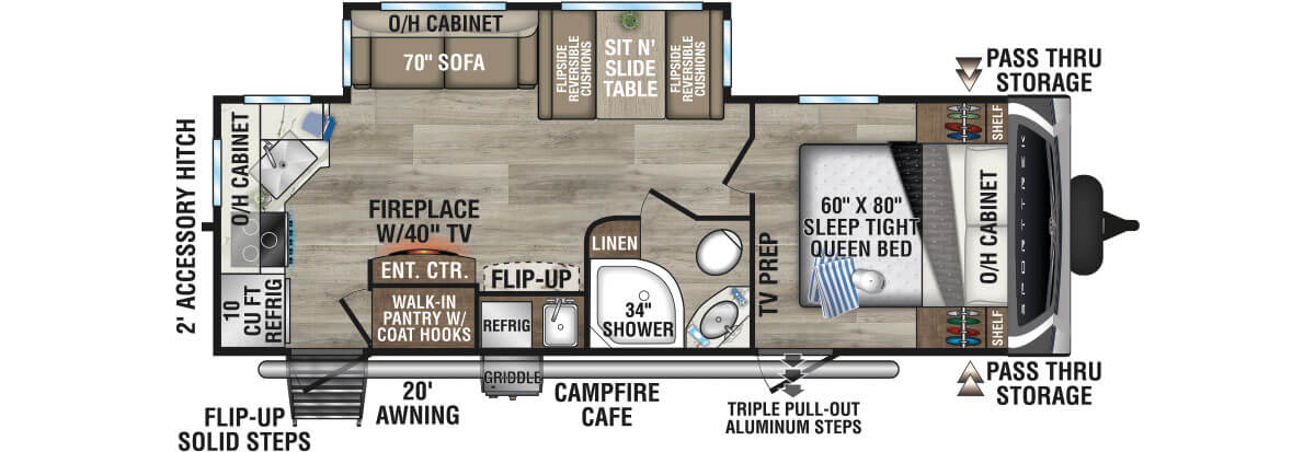 2026 Venture RV SportTrek ST251VRK Travel Trailer Floorplan