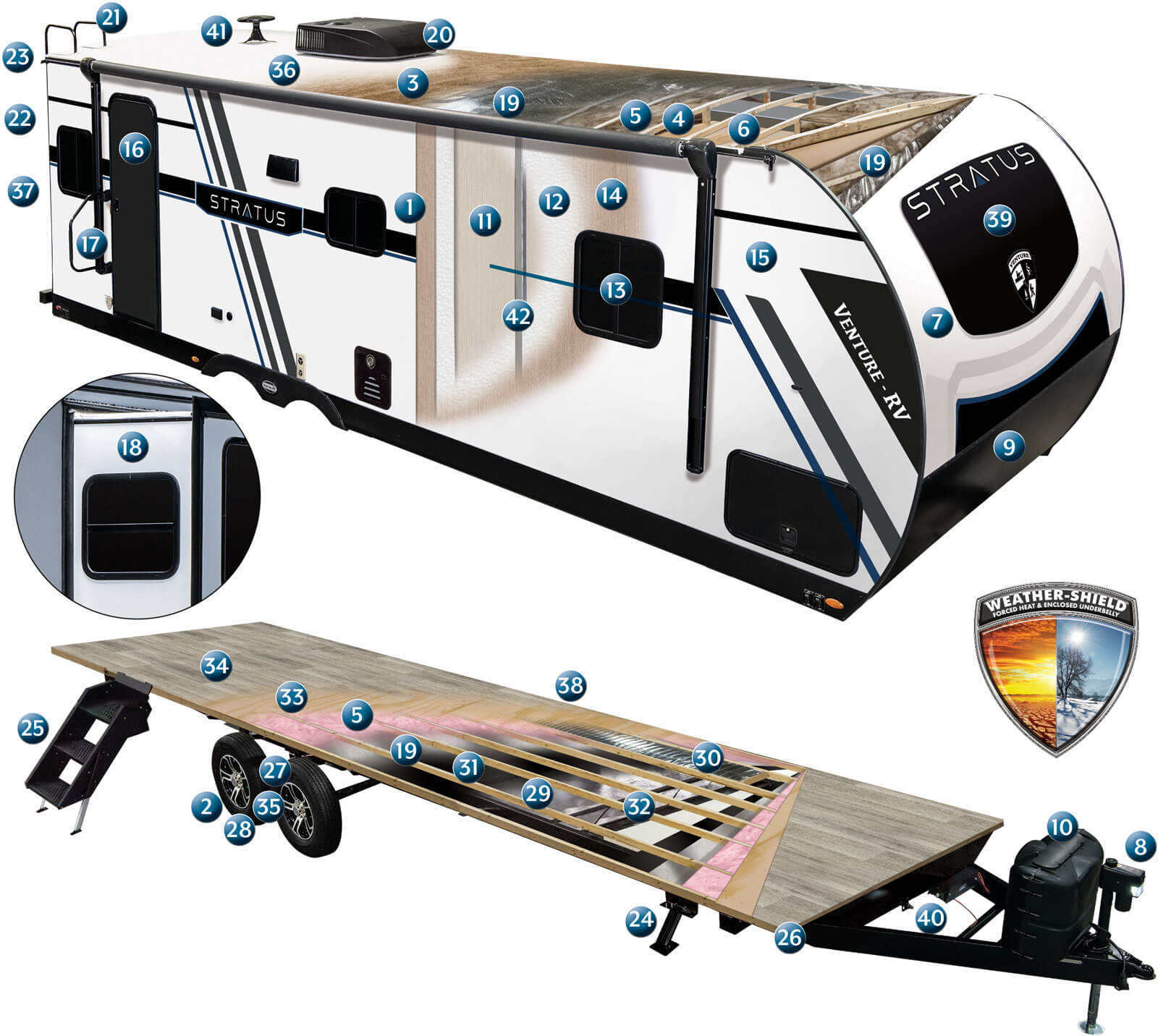 2026 Venture RV Stratus Ultra Lite Travel Trailer Cutaway