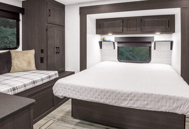 2026 Venture RV Stratus SR282VFD Travel Trailer Bedroom Premium Memory Foam Mattress