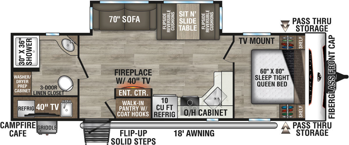 2026 Venture RV Stratus SR261VRB Travel Trailer Floorplan