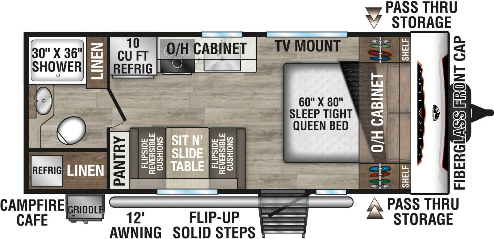 2026 Venture RV Stratus SR200VRB Travel Trailer Floorplan