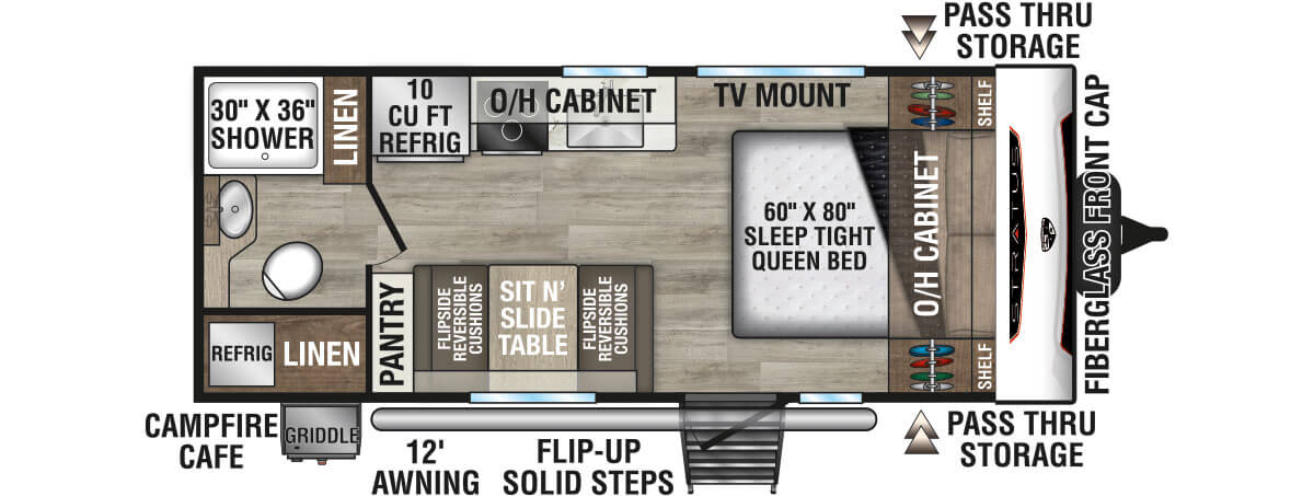 2026 Venture RV Stratus SR200VRB Travel Trailer Floorplan