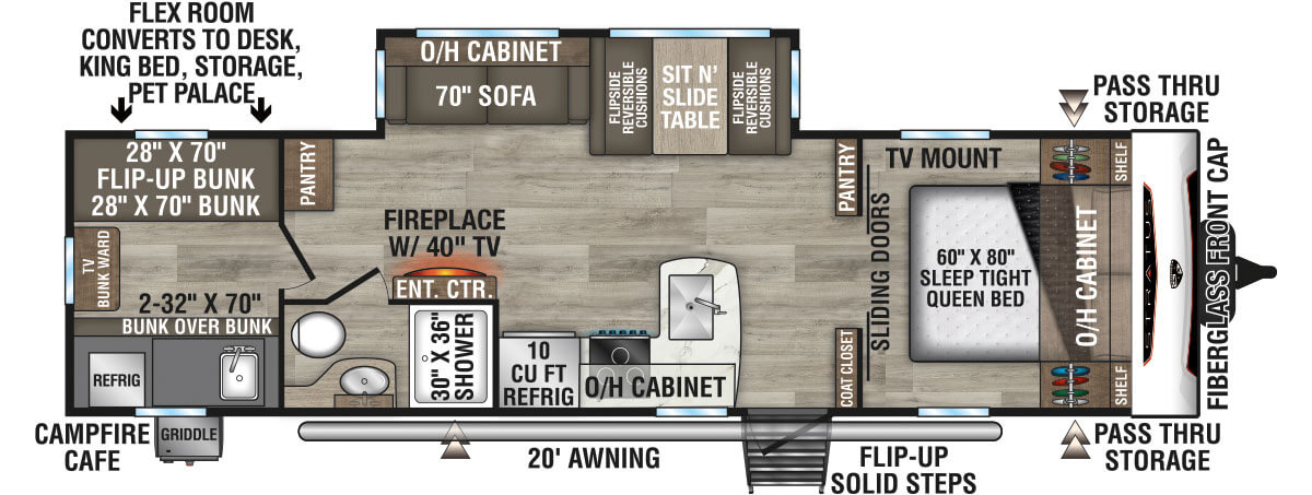 2026 Venture RV Stratus SR291VQB Travel Trailer Floorplan