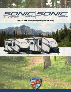 2017 Venture RV Sonic Ultra-Lite Travel Trailers Brochure Cover