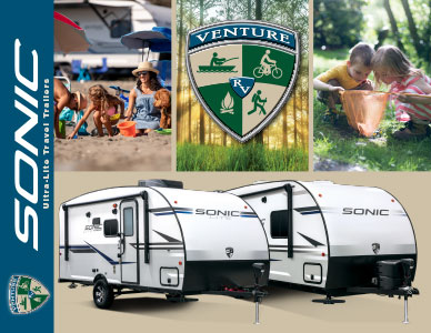 2019 Venture RV Sonic and Sonic Lite Ultra-Lite Travel Trailers Brochure