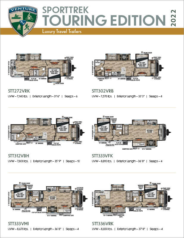 2022 Venture RV SportTrek Touring Edition Luxury Travel Trailers Flyer