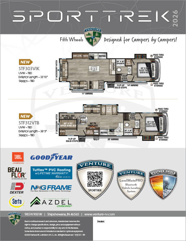 2026 Venture RV SportTrek Fifth Wheels Flyer