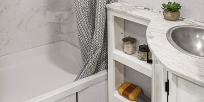 2026 Venture RV Campbound Platinum CBP261CRB Travel Trailer Bathroom Shower