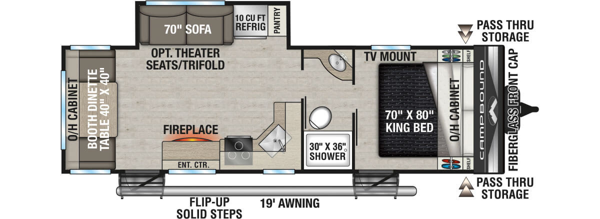 2026 Venture RV Campbound CB241CRD Travel Trailer Floorplan