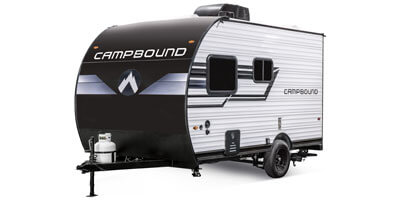2026 Venture RV Campbound CB130CRD Travel Trailer Exterior Front 3-4 Off Door Side